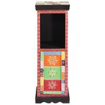 vidaXL Commode Multicolore 30 x 30 x 90 cm Bois de manguier massif