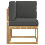 vidaXL Canapé d'angle extérieur Bois d'Acacia Massif Blanc