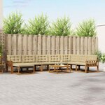vidaXL Ensemble de canapés d'extérieur 9 Pièces Naturel et Beige