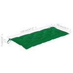 Vidaxl banc de jardin avec coussin 120 cm bois d'acacia massif