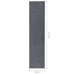 vidaXL Tapis 100x450 cm Gris