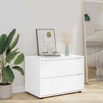 vidaXL Armoire de rangement Blanc brillant 80 x 48 x 57 cm
