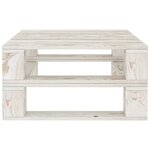 vidaXL Salon de jardin palette 5 Pièces Bois Blanc