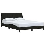 vidaXL Cadre de lit sans matelas Hanko noir 140x200 cm tissu
