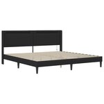 vidaXL Cadre de lit avec matelas Noir 180 x 200 cm Simili cuir