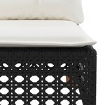 vidaXL Salon de jardin 6 Pièces avec coussins noir résine tressée