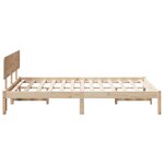 vidaXL Cadre de lit avec tête de lit 140x190 cm en bois de pin massif