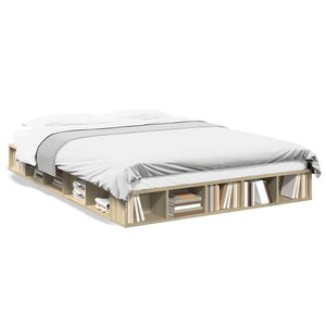vidaXL Cadre de lit sans matelas chêne sonoma 140x200 cm