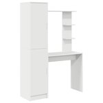 vidaXL Bureau avec rangement 2 Pièces Blanc 78.5 x 37 x 154.5 cm