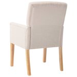 vidaXL Chaises à manger avec accoudoirs lot de 4 beige tissu