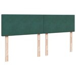 vidaXL Sommier à lattes de lit et matelas Vert foncé 200x200cm Velours
