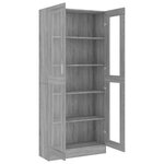 vidaXL Armoire à vitrine Sonoma gris 82 5x30 5x185cm Bois ingénierie
