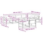 vidaXL Ensemble de canapés d'extérieur 8 Pièces Naturel et Beige