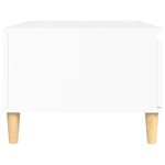 vidaXL Table basse Blanc brillant 90x50x36 5 cm Bois d'ingénierie