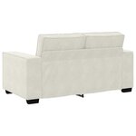 vidaXL Canapé à 2 places Crème 120 cm Velours