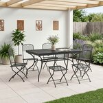 vidaXL Ensemble de salle à manger pour jardin 7 Pièces Anthracite