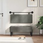 vidaXL Tête de lit suspendue Gris clair Tissu en velours côtelé