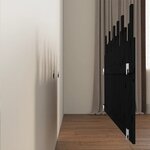 vidaXL Tête de lit murale Noir 185x3x80 cm Bois massif de pin