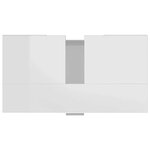 vidaXL Armoire de salle de bain Blanc brillant Bois d’ingénierie