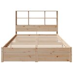 vidaXL Lit bibliothèque sans matelas 140x190 cm bois de pin massif