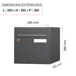 Boîte aux lettres cubysm  1 porte gris anthracite ral 7016m