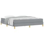 vidaXL Lit à ressorts avec matelas Gris clair 180 x 200 cm tissu