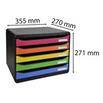 Exacompta Ensemble de tiroirs bureau Plus Horizon 5 tiroirs Harlequin