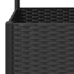 vidaXL Jardinière avec treillis Noir 120x40x136 cm PP