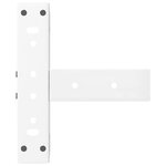 vidaXL Pieds de table basse en T 2 pièces blanc 38 x 25 x (42-43) cm acier