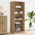 vidaXL Garde-robe chêne artisanal 80x50x200 cm bois d'ingénierie