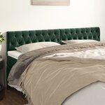 vidaXL Têtes de lit 2 Pièces Vert foncé 90x7x78/88 cm Velours