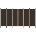 vidaXL Cloison de séparation 6 panneaux Marron 300x180 cm