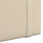 vidaXL Tête de lit suspendue Avec lumière LED Crème Tissu