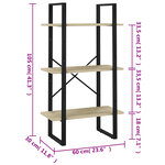 vidaXL Étagère de rangement Chêne Sonoma 60x30x105 cm Aggloméré