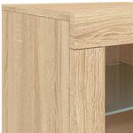 vidaXL Buffet avec lumières LED chêne sonoma 181 5x37x67 cm