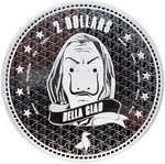 Pièce de monnaie en argent 2 dollars g 31.1 (1 oz) millésime 2022 bella ciao