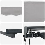 vidaXL Auvent Rétractable Gris clair 400x300 cm