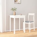 vidaXL Table à manger Blanc 55x55x75 cm Bois massif de pin