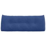 vidaXL Coussin de Dos Bleu police 120 x 24 x 50 cm Velours