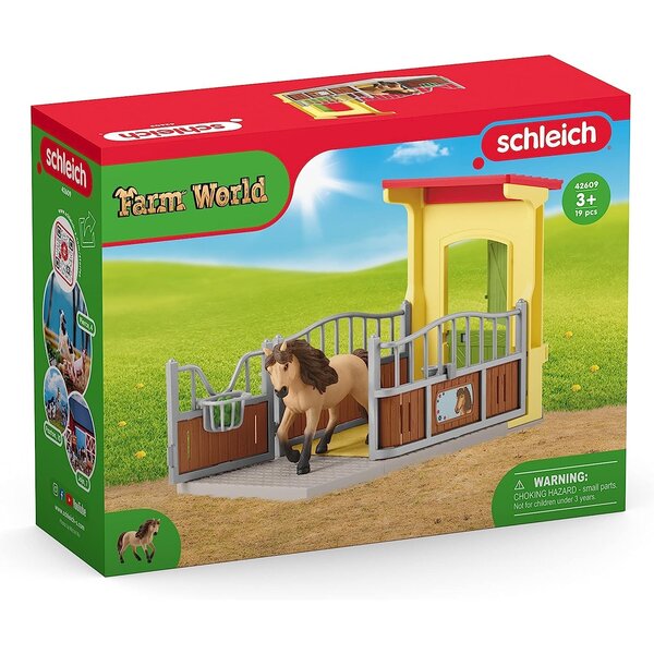 Schleich 42609 - Box avec Poney Icelandais - Extension Ferme Educative