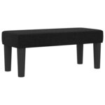 vidaXL Lit à ressorts avec matelas Noir 100 x 200 cm tissu