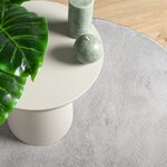 vidaXL Tapis OVIEDO à poils courts gris Ø 100 cm