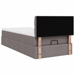 vidaXL Lit ottoman avec matelas taupe 90x200 cm tissu