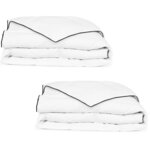 vidaXL Couette en duvet d'hiver 2 Pièces 155 x 220 cm