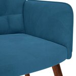 vidaXL Chaise de relaxation Bleu Velours