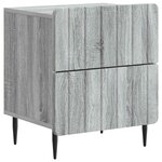 vidaXL Cabinet de chevet avec tiroir Sonoma gris 43 x 34 5 x 49 5 cm