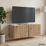 vidaXL Meuble TV mural 78 5 x 31 x 30 cm Chêne artisanal