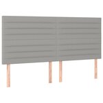 vidaXL Sommier à lattes de lit avec matelas Gris clair 180x200cm Tissu