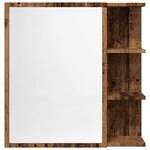 vidaXL Armoire à miroir de salle de bain vieux bois 62 5x20 5x64 cm