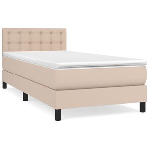 vidaXL Sommier à lattes de lit avec matelas Cappuccino 80x200 cm